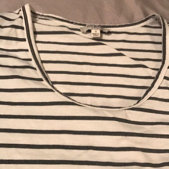 Umgee Side Tie Stripe T-Shirt - Size Small - Picture 2 of 4